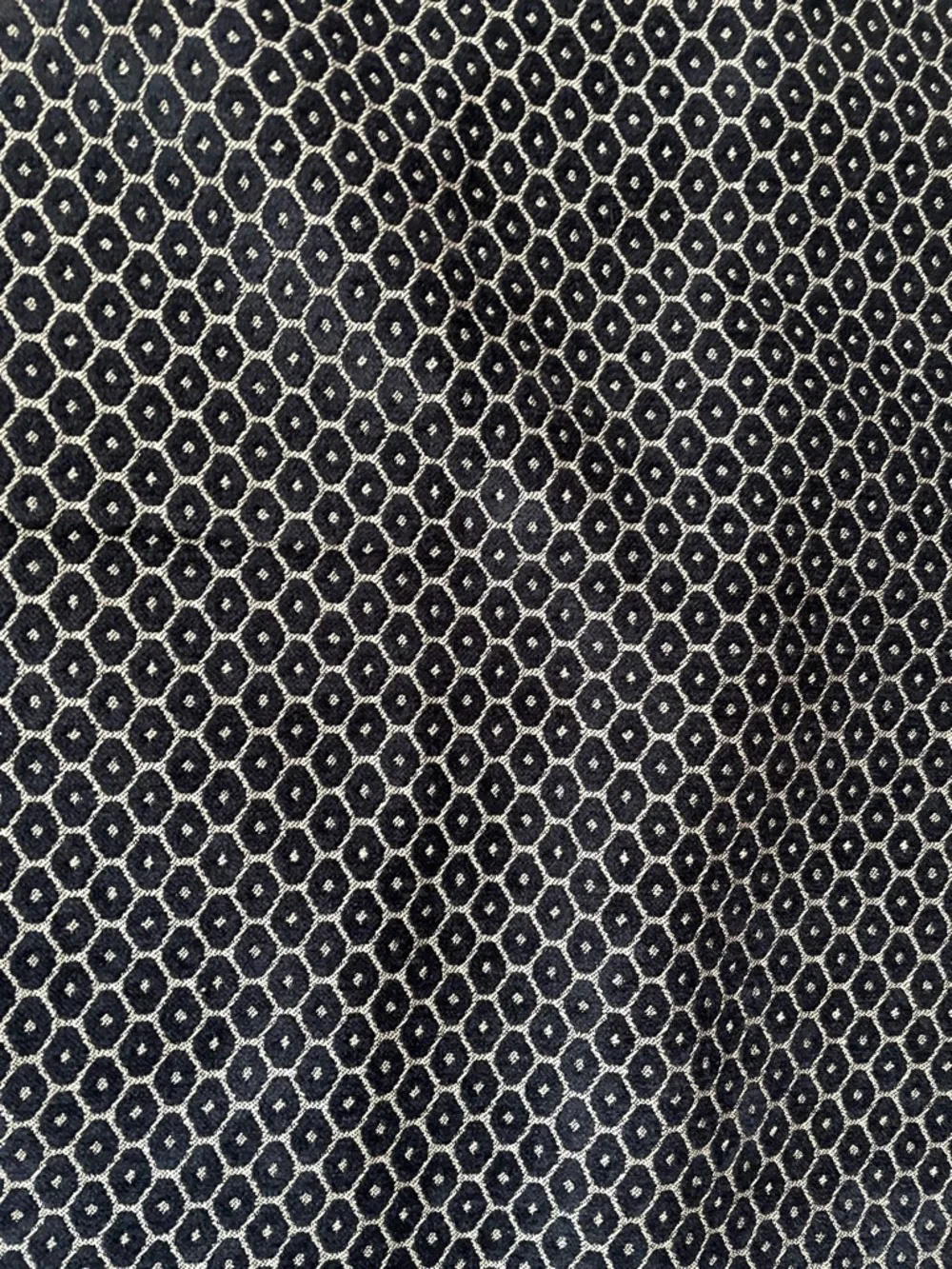 NEW West Elm Navy Velvet Honeycomb Pattern 20” x 20” Pillow Sham cover